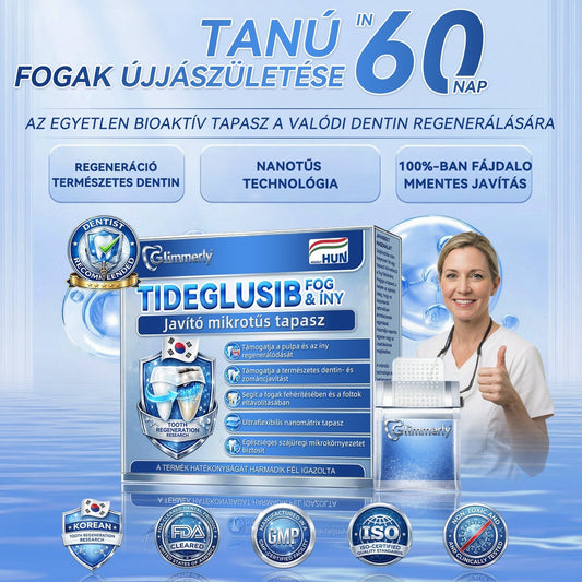 🦷𝐆𝐥𝐢𝐦𝐦𝐞𝐫𝐥𝐲® Tideglusib Fog & íny Javító mikrotűs tapasz | Fejlett őssejt-aktiváló fogcsíkok (újjáépíti a fogzománcot és a dentint • erősíti az ínyt • megszünteti a fogkövet és a szagokat • megállítja a fogérzékenységet)) 3.0