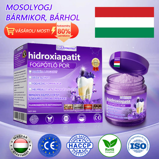 𝐷𝑜𝒓𝒎𝒐𝒓𝑛𝑎® Fogregeneráló és -javító por hidroxiapatittal 🦷 (hatékonyan javítja a fogszuvasodást, az ínyproblémákat, a fogak túlérzékenységét, a szájfekélyeket és a fogak sárgulását, átfogóan javítva a szájhigiéniát) 🍀