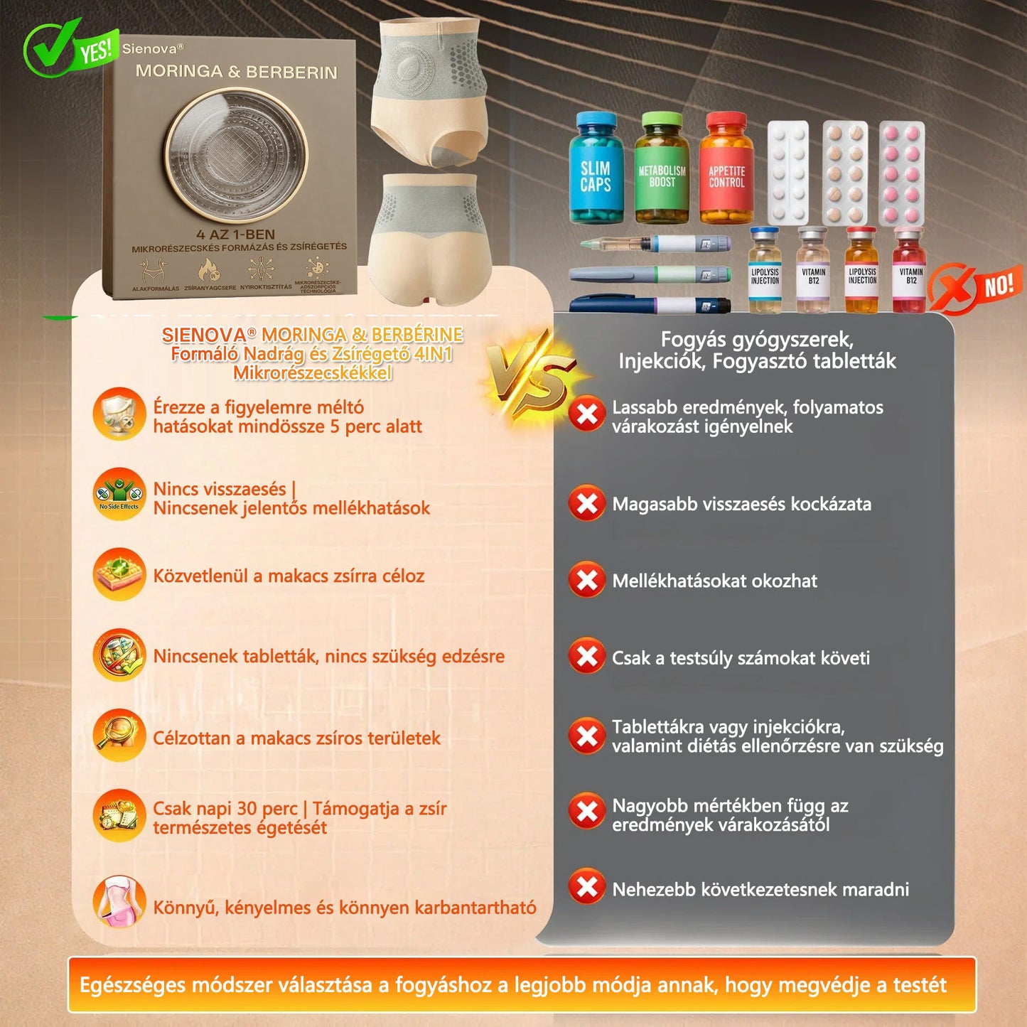 Hivatalos Márkabolt | ✅🛡️ 𝐒𝐈𝐄𝐍𝐎𝐕𝐀® 𝟐𝟎𝟐𝟔 Moringa & Berberine 4-az-1-ben Mikro-részecskés Formázó és Zsírégető Rövidnadrág